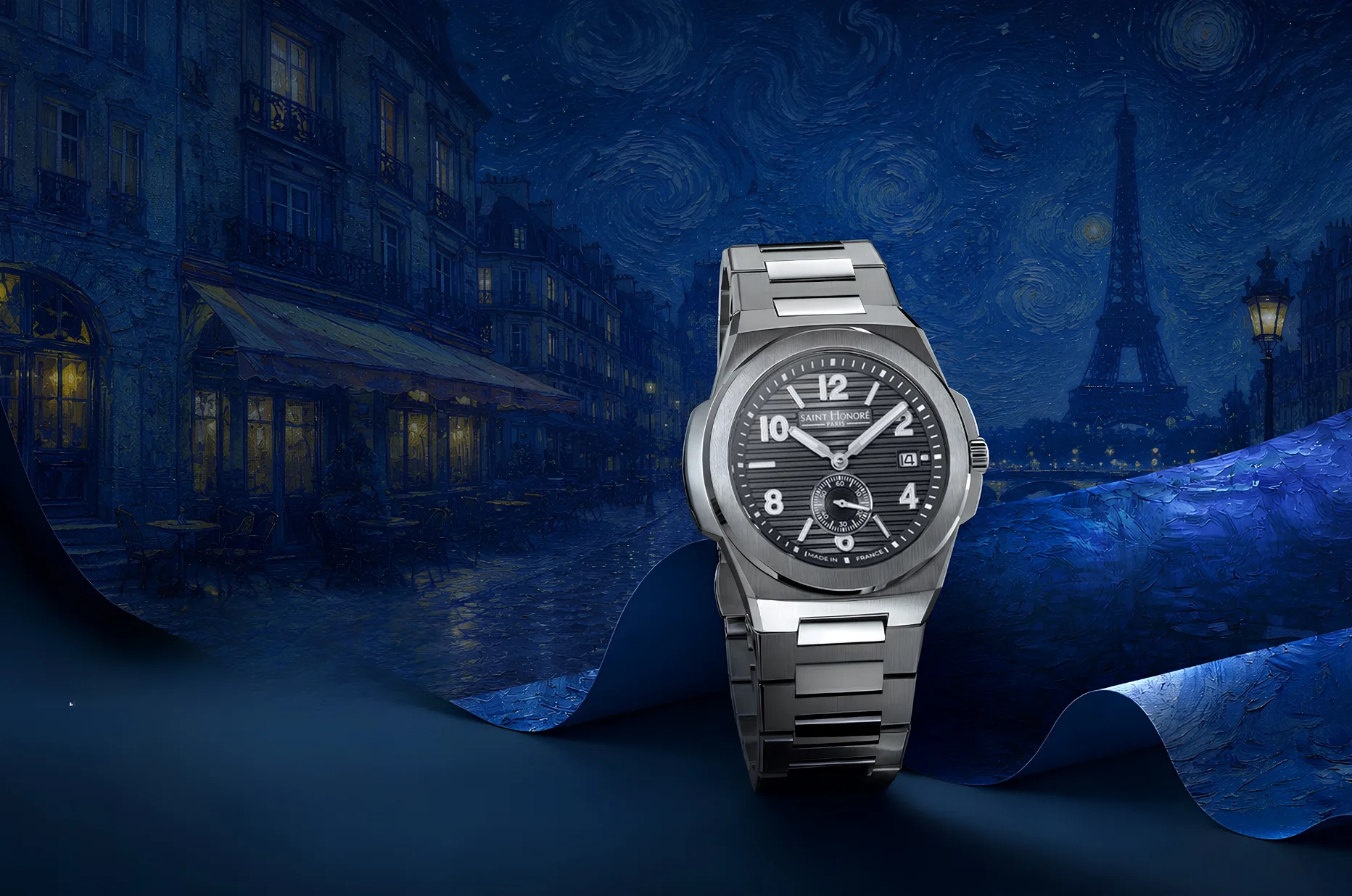Zegarek męski Saint Honoré Paris Bercy o sportowo-eleganckim designie inspirowanym Paryżem