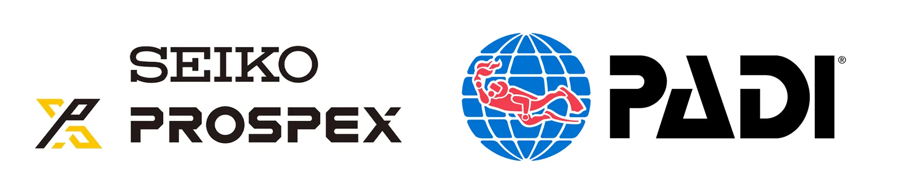 Logotypy Seiko Prospex i PADI związane z jubileuszowym zegarkiem nurkowym