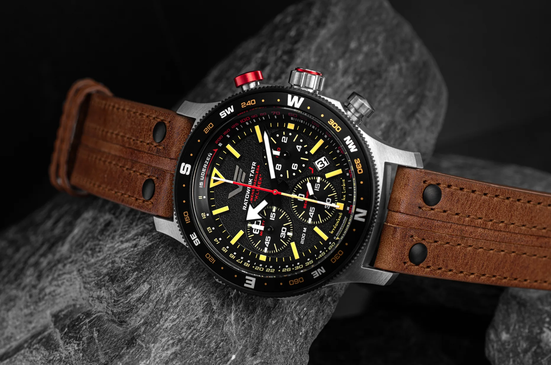 Tarcza Vostok Europe 6S20-598ES16 ze skalą pulsometryczną, oddechową i chronografem