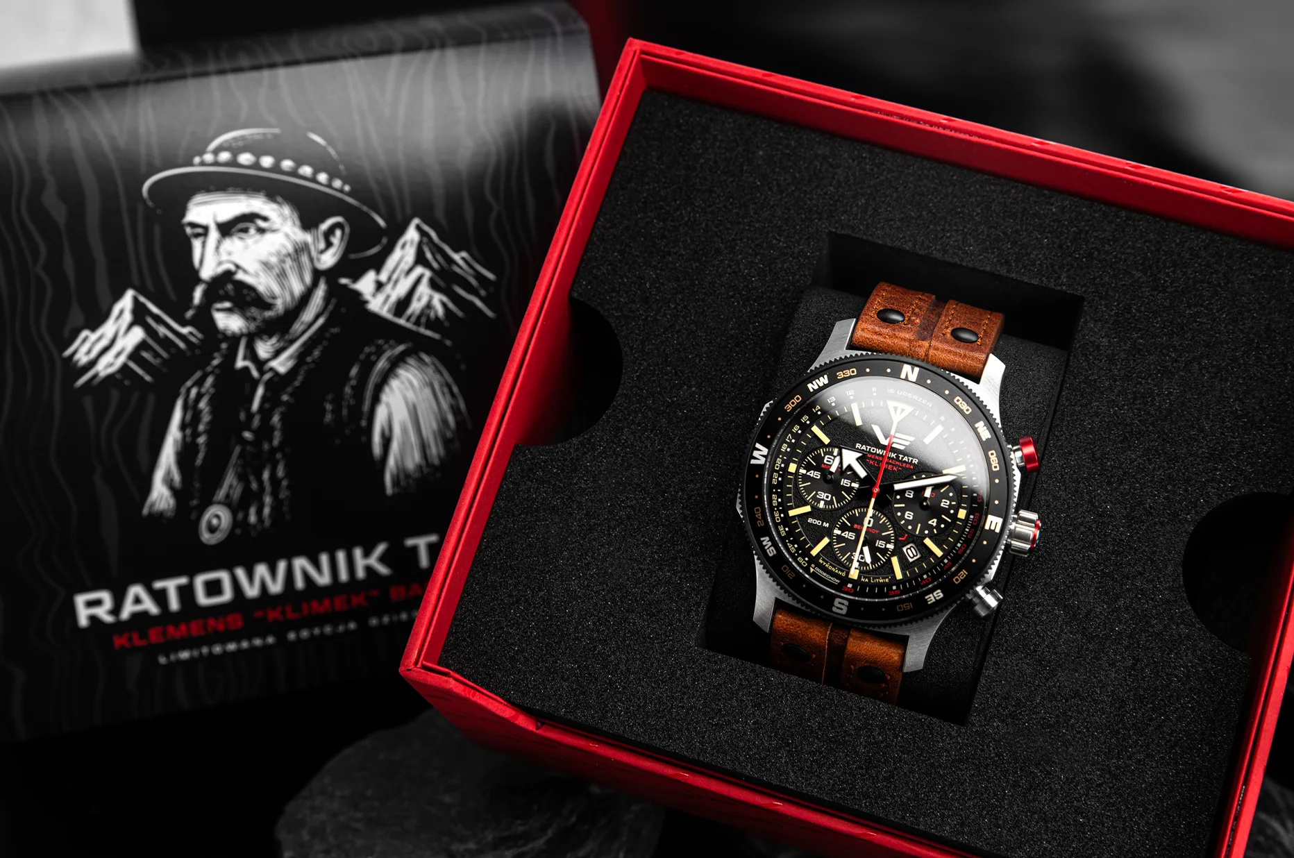 Vostok Europe Ratownik Tatr w kolekcjonerskim pudełku z wizerunkiem Klimka Bachledy