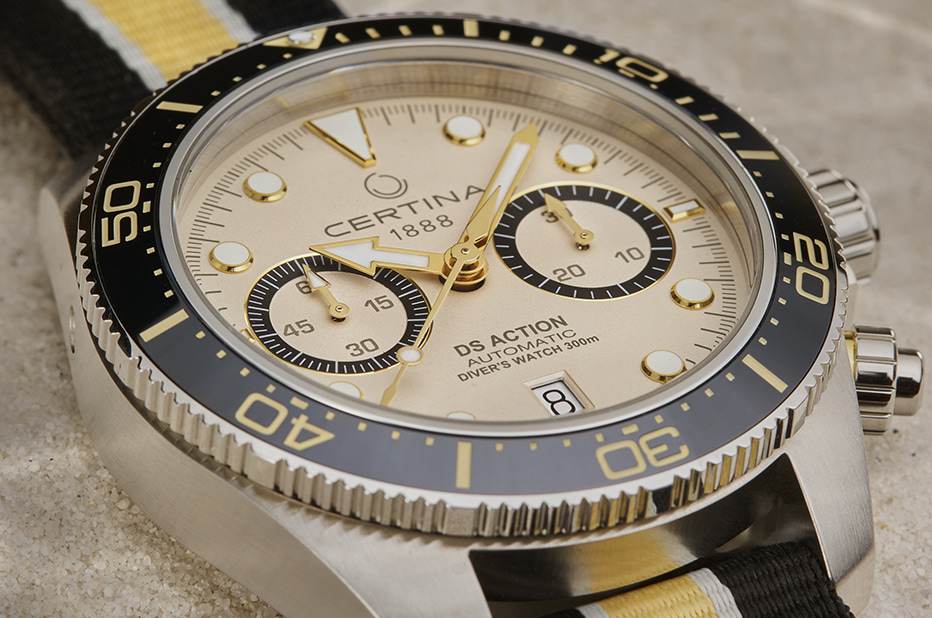 Zegarek z chronografem bicompax Certina