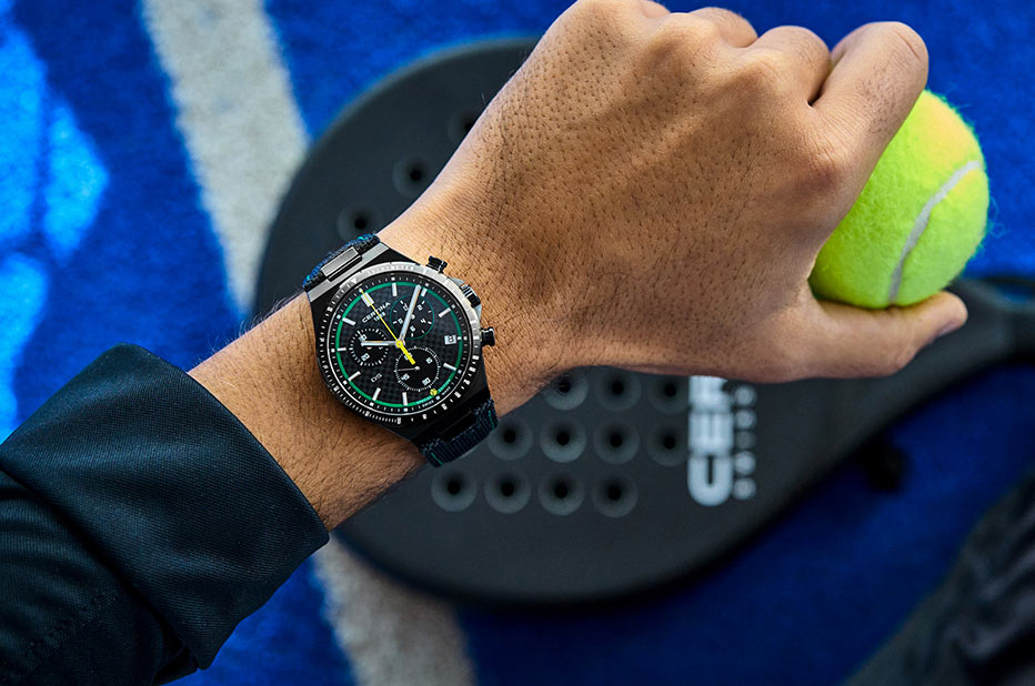 Sportowy zegarek ze stoperem Certina DS-7 Chrono Padel Edition