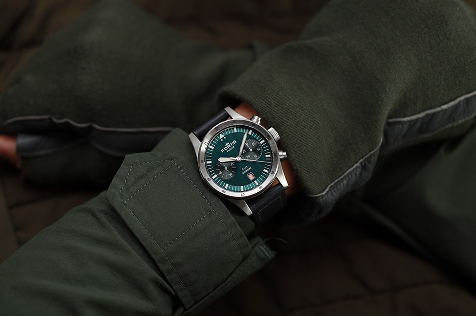 Zegarek lotniczy na pasku aviator Fortis