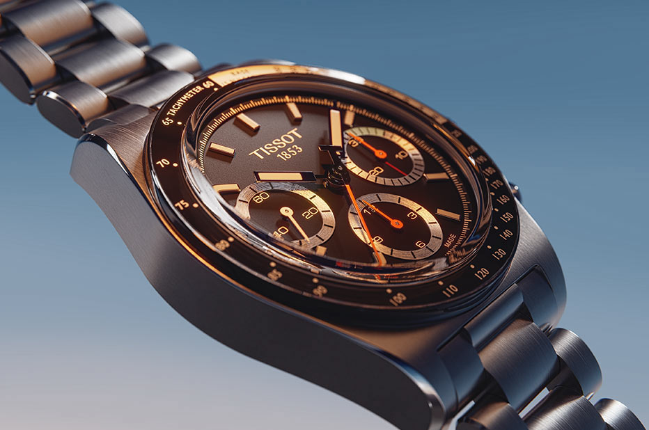 Zegarek z chronografem Tissot PR516 Mechanical Chronograph