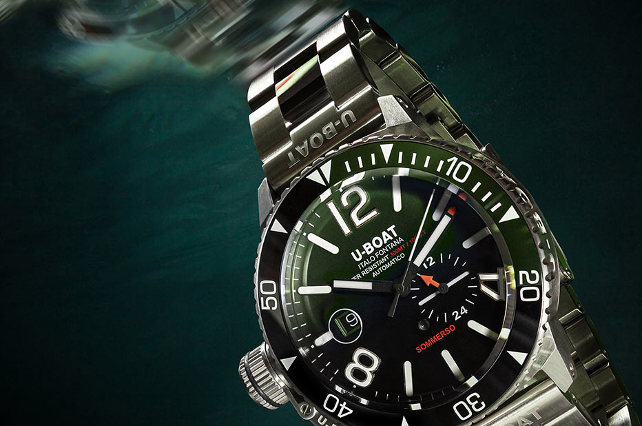 Duży zegarek typu diver U-Boat Sommerso