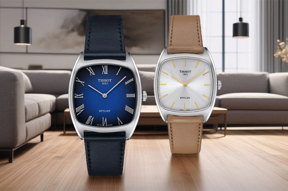 Klasyczne zegarki szwajcarskie Tissot Stylist w stylu vintage