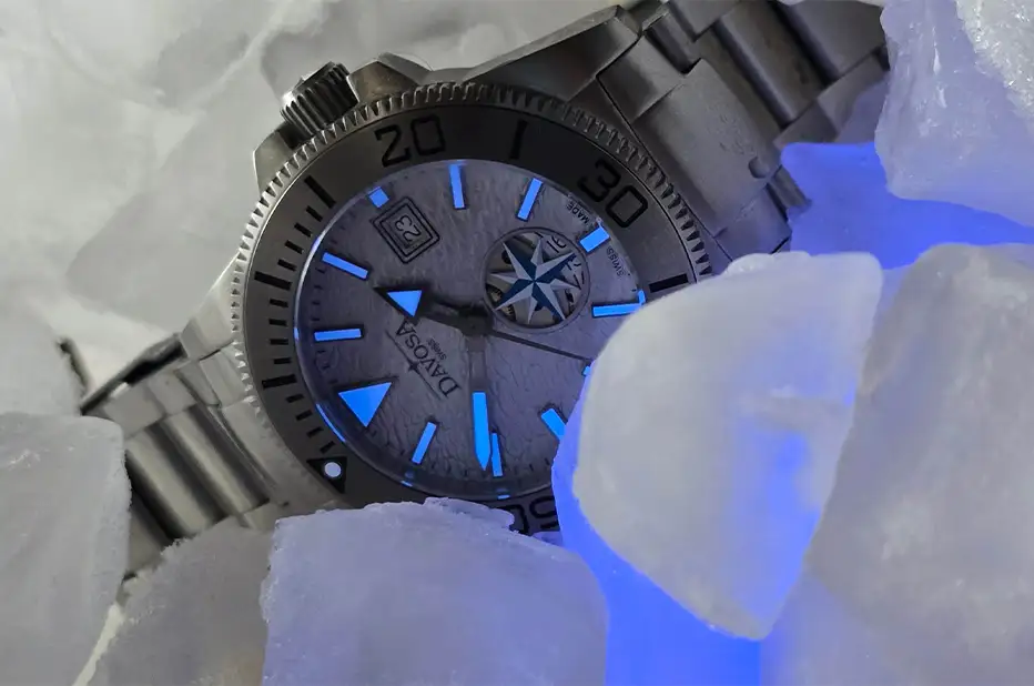 Szwajcarski zegarek do nurkowania Davosa - edycja dla Polski z okazji 50. rocznicy wyprawy na Antarktydę