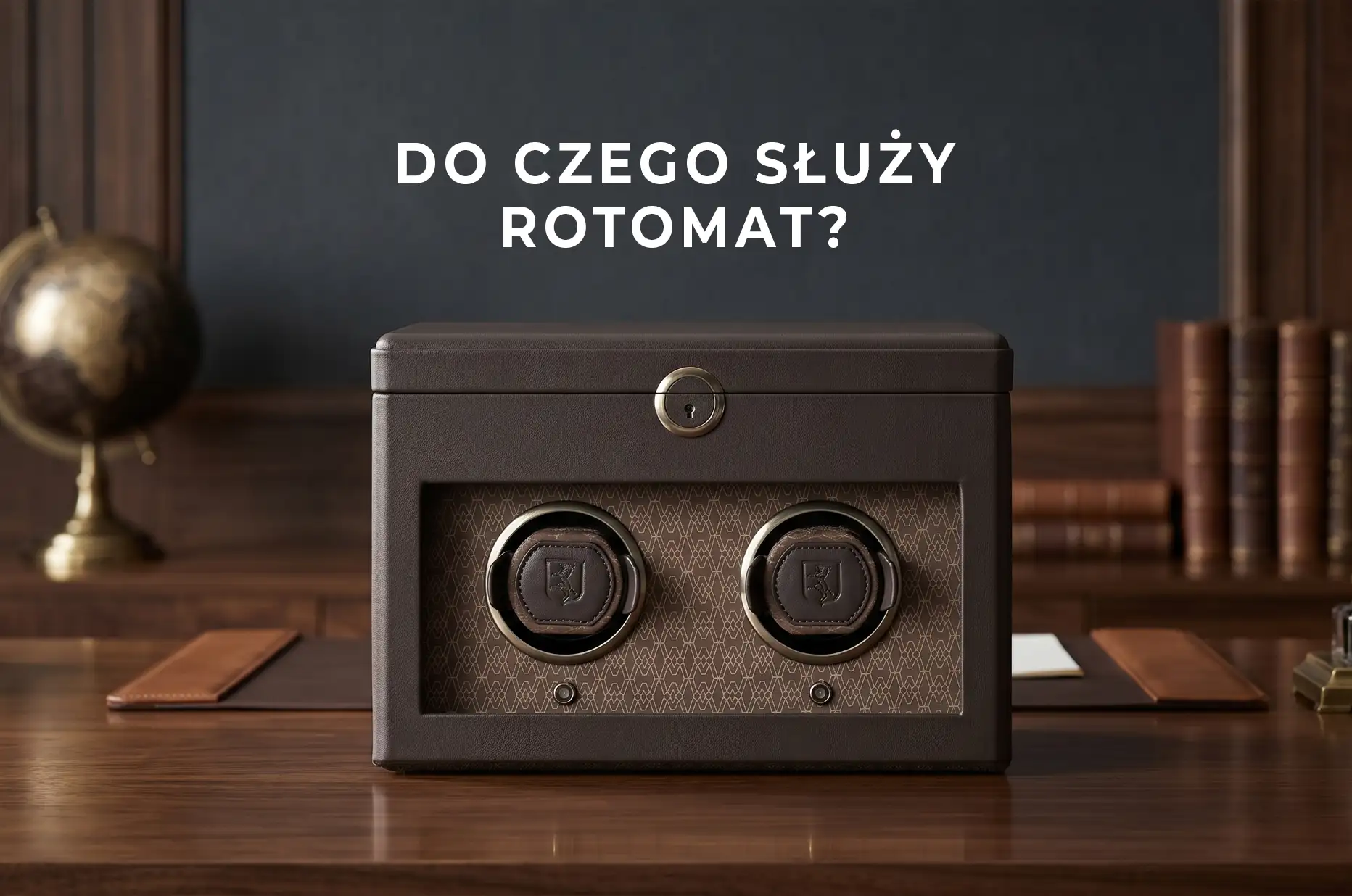 Elegancki rotomat do zegarków automatycznych z dwoma miejscami