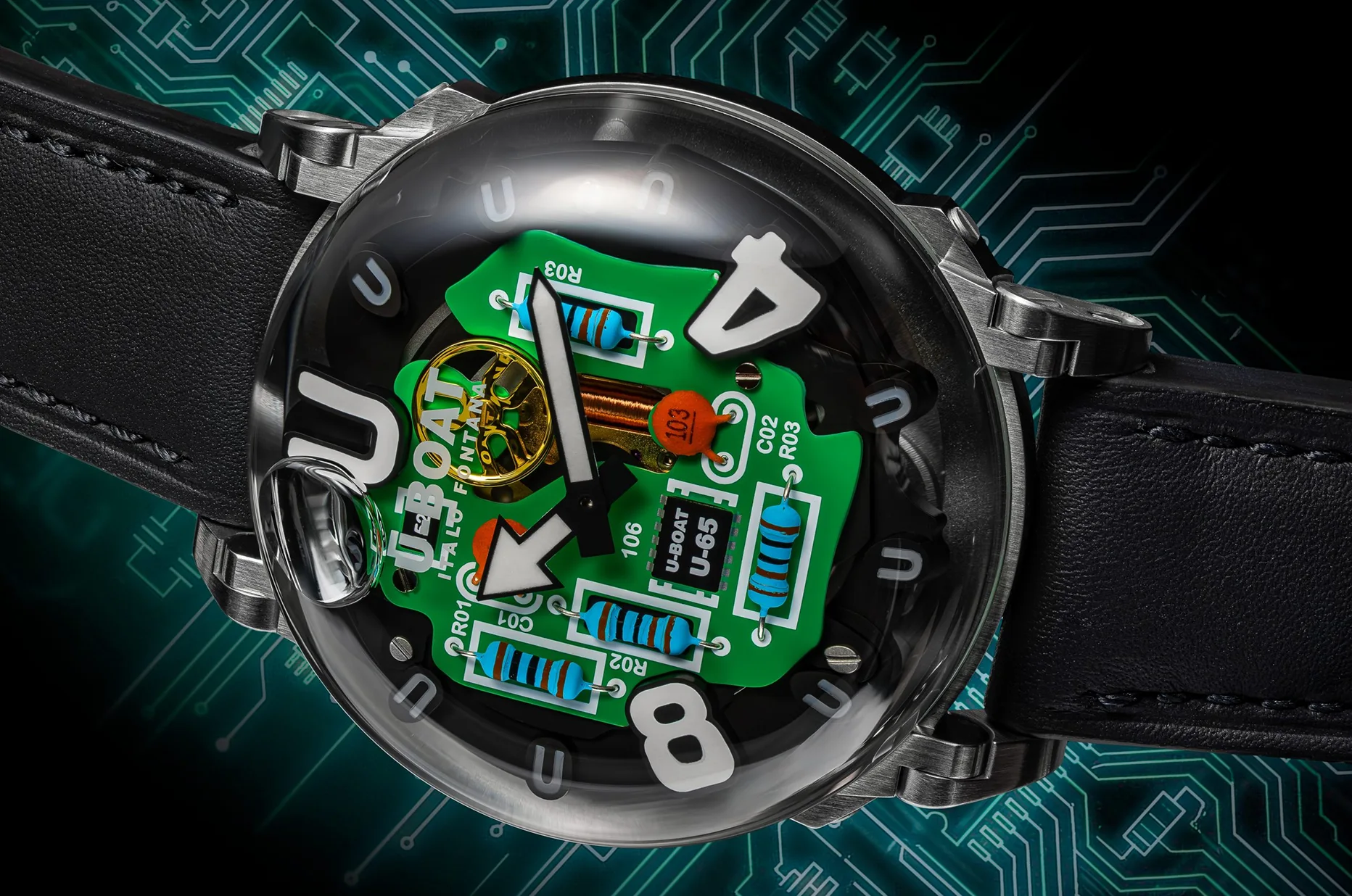 Zegarek z mechanizmem w oleju U-BOAT U-65 TEK dla fana elektroniki