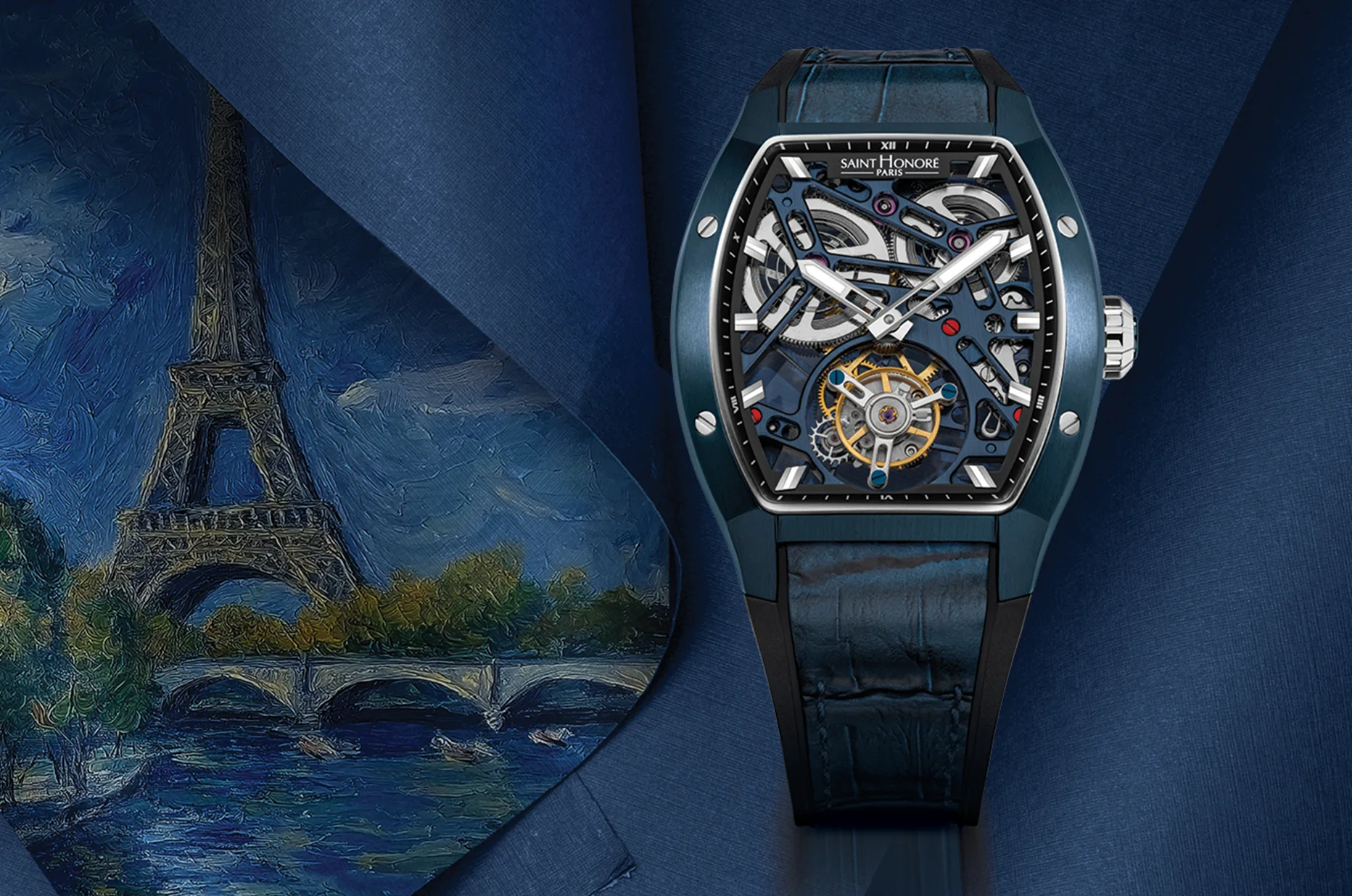 Zegarki Saint Honoré Paris inspirowane Paryżem, limitowany model Monceau z tourbillonem