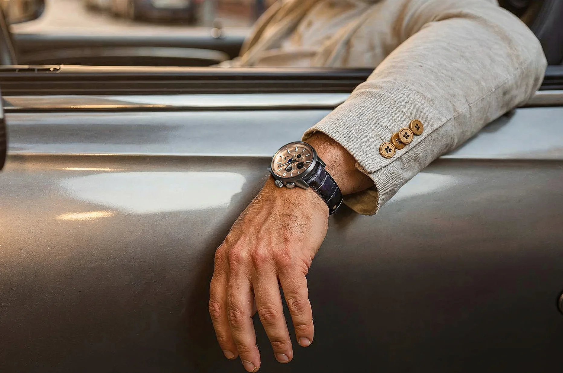 Elegancki zegarek męski Moonphase Vostok Europe Limousine 2.0 43 mm