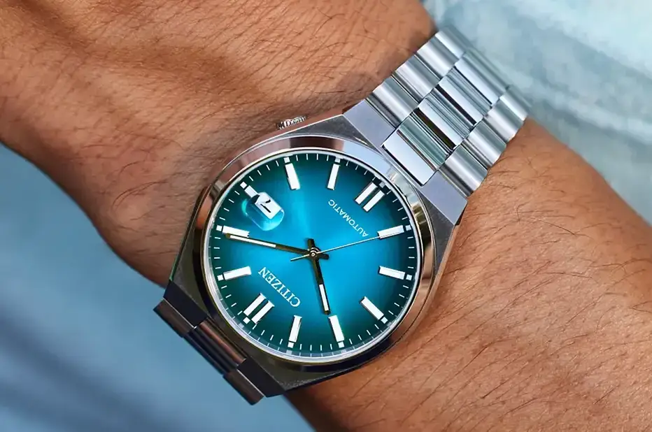 Zegarek z tarczą fume Citizen Tsuyosa Mechanical NJ0151-88X