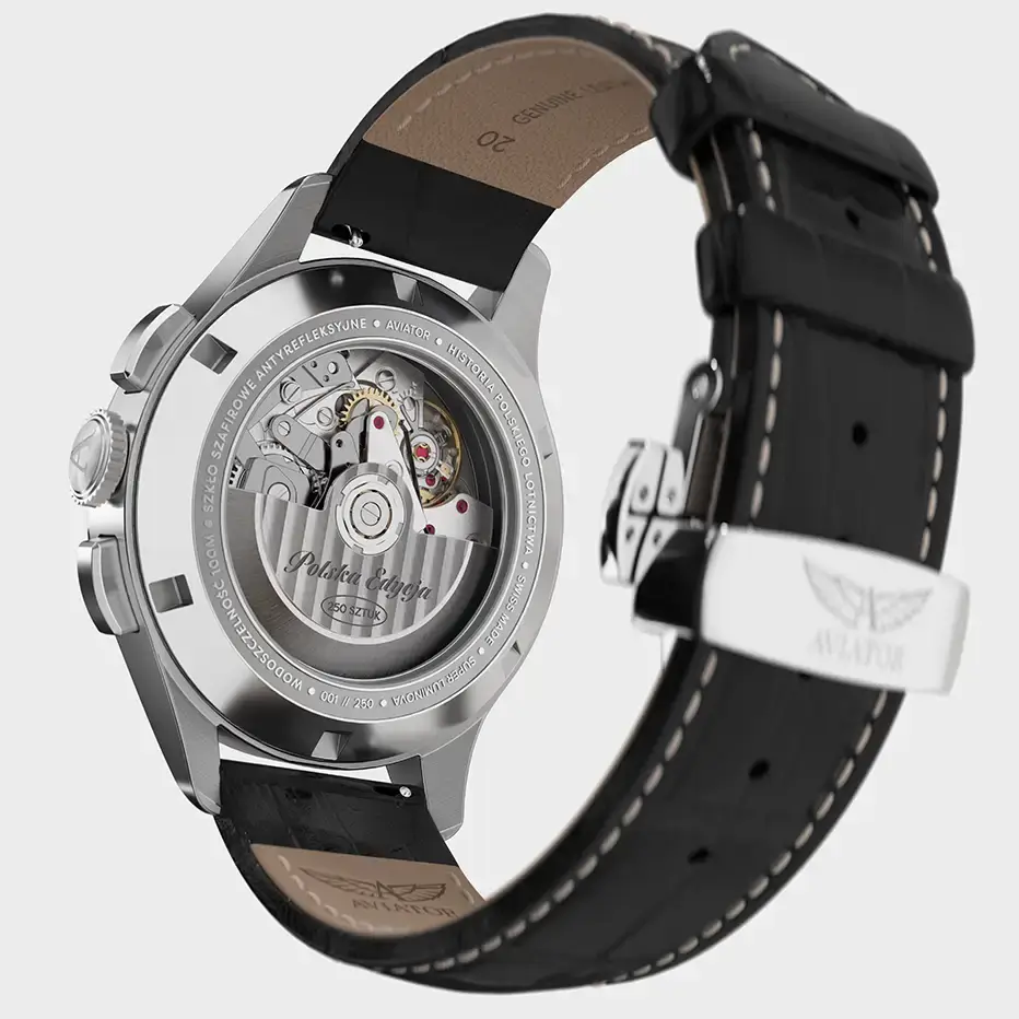 Limitowana edycja zegarka Aviator Heritage z polskim grawerowaniem i numeracją
