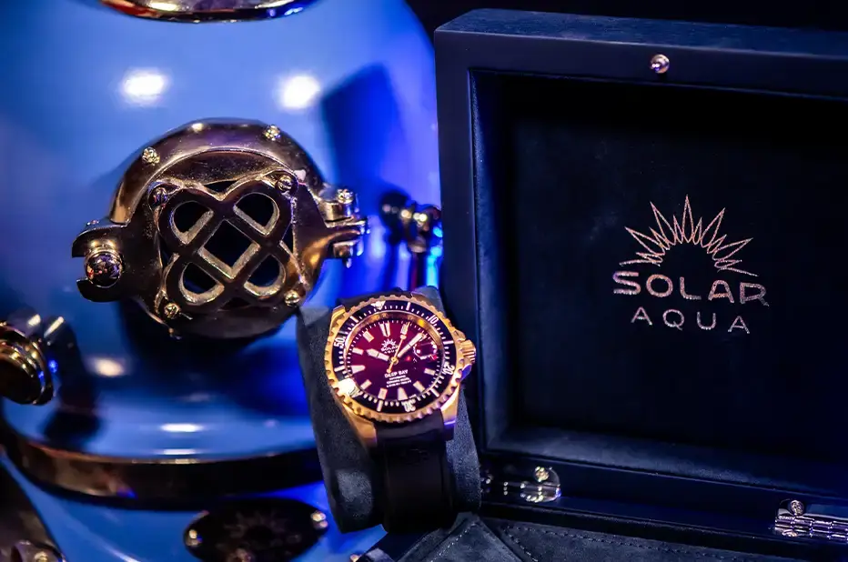 Automatyczny zegarek nurkowy Solar Aqua Deep Bay Bronze