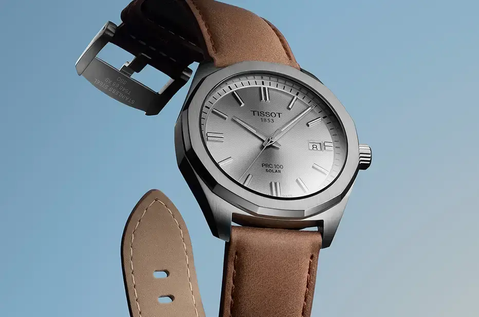 Klasyczny zegarek męski solarny Tissot PRC 100 Solar