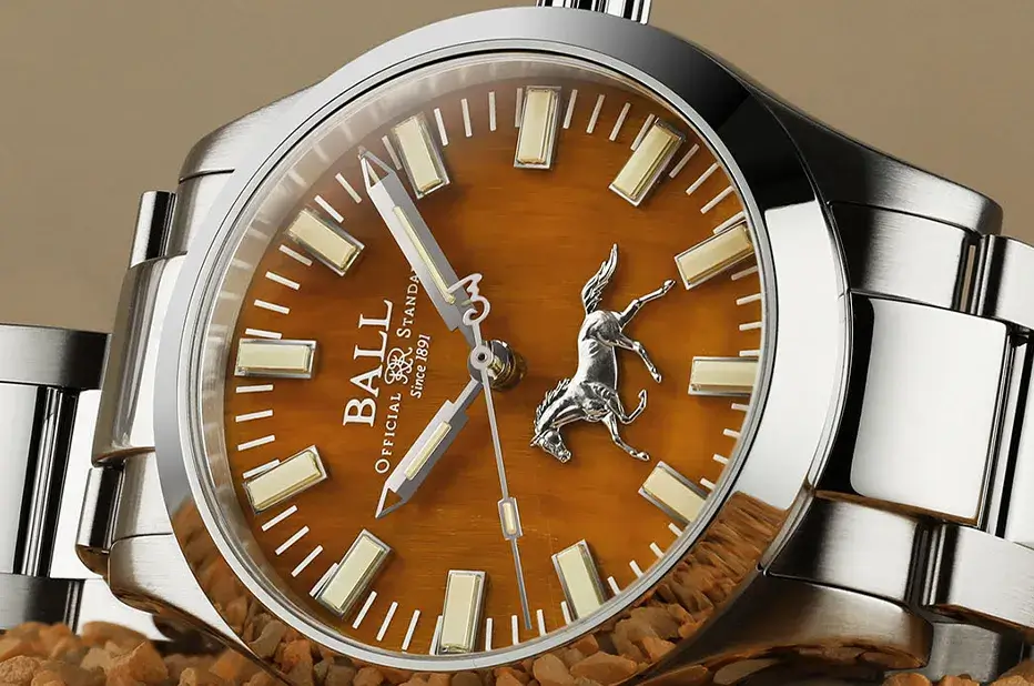 Ball NM9016C-S11-YTE tarcza z tygrysiego oka i rzeźba ogiera