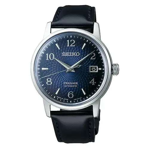 Elegancki zegarek męski z dużymi cyframi Seiko Presage
