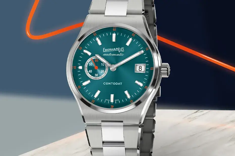 Sportowy zegarek męski vintage Eberhard Contodat