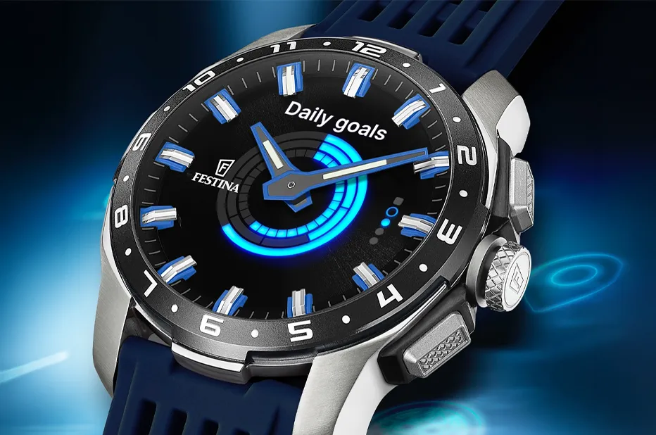 Funkcja monitorowania aktywności i celów dziennych w hybrydowym smartwatchu Connected Full D