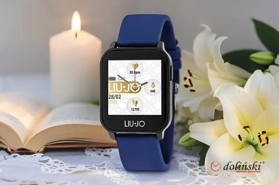 Smartwatch Liu Jo Energy SWLJ009 z niebieskim paskiem – zegarek komunijny dla chłopca