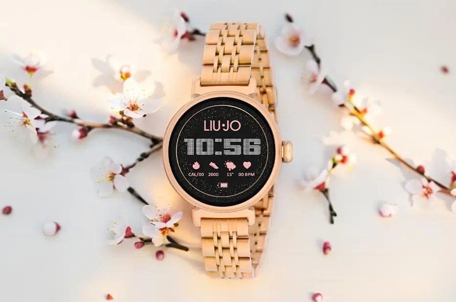 Złoty smartwatch damski Liu Jo Glam SWLJ158 – stylowy prezent na Dzień Matki