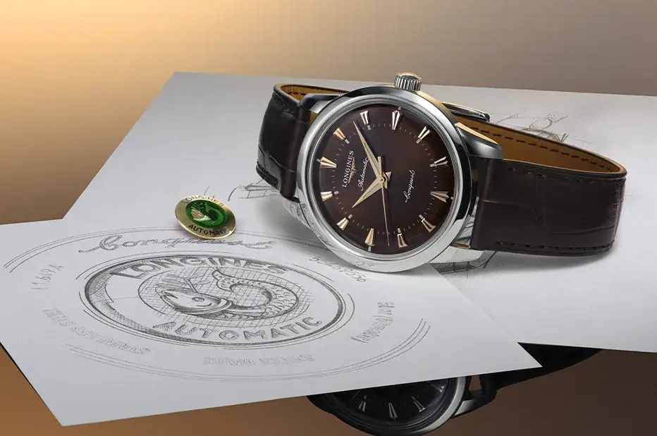 Longines Conquest Heritage 40 mm z brązową tarczą i skórzanym paskiem – hołd dla oryginalnych modeli z 1954 roku