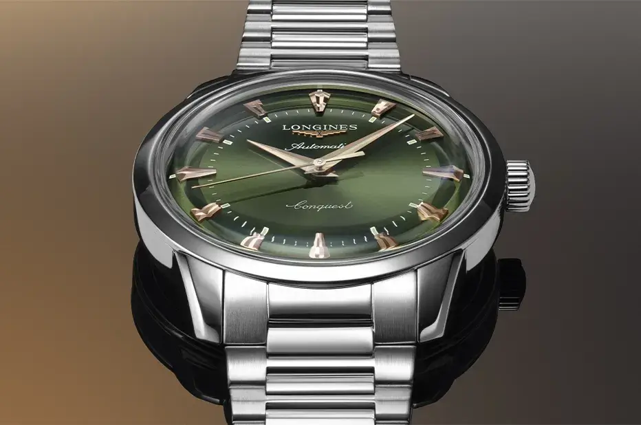 Zegarek Longines Conquest Heritage 40 mm z zieloną tarczą – sportowa elegancja w stylu vintage z nowoczesnym mechanizmem L888.5