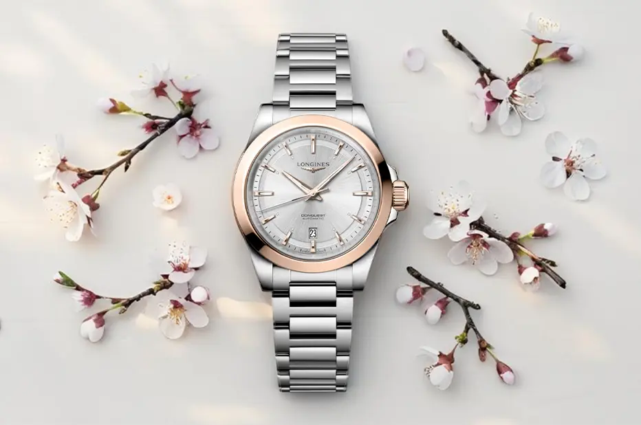 Zegarek damski Longines Conquest Lady – elegancja różowego złota i precyzja automatu na wyjątkowy prezent dla mamy