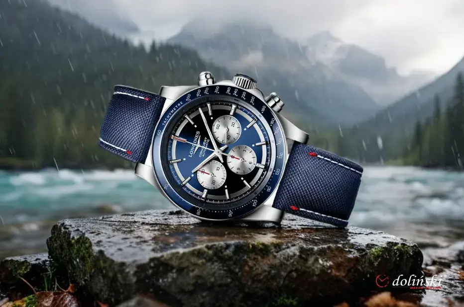 Limitowany szwajcarski zegarek z automatycznym mechanizmem i ceramicznym tachymetrem Longines Conquest Marco Odermatt