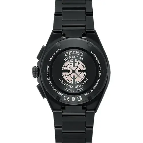 Dekiel zegarka Seiko Astron GPS Solar SSH187J1 Limited Edition z grawerem i numerem seryjnym edycji 1500 sztuk