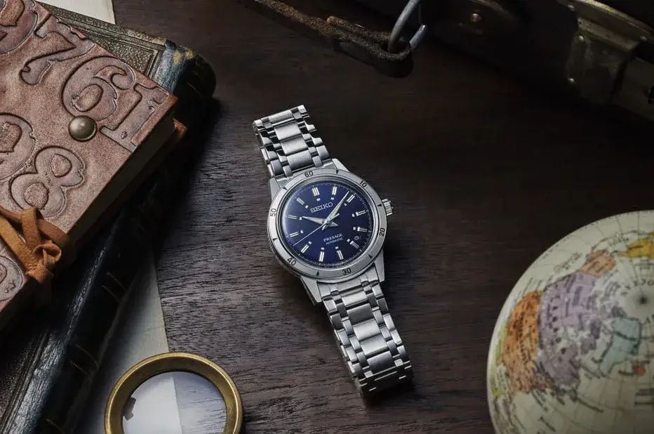 Model Seiko Presage Style 60’s Automatic z granatową tarczą i bransoletą