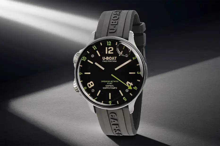 U-Boat Capsoil Doppiotempo – włoski męski zegarek z funkcją GMT