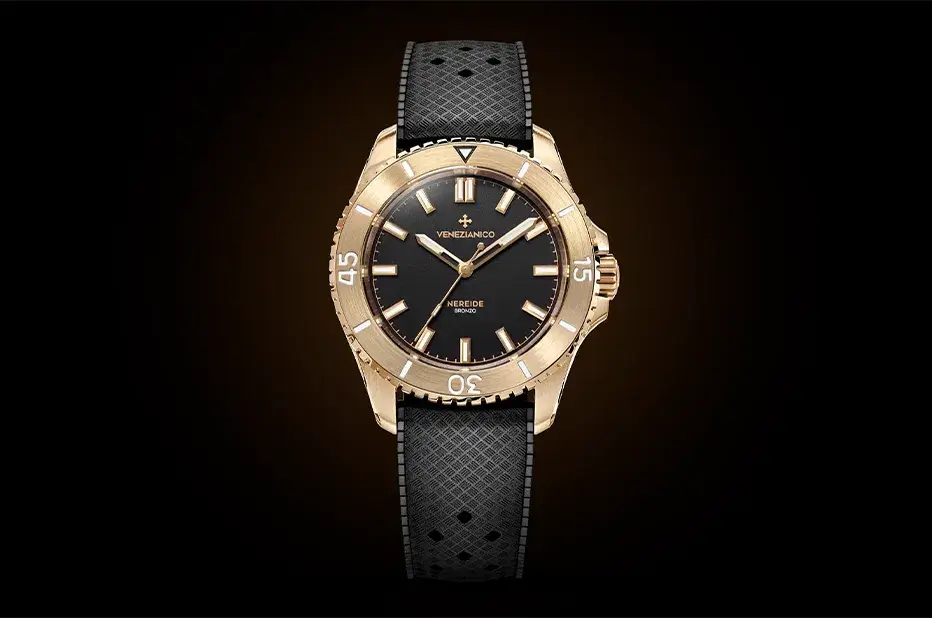 Nurkowy zegarek z kopertą z brązu Venezianico Nereide Bronzo