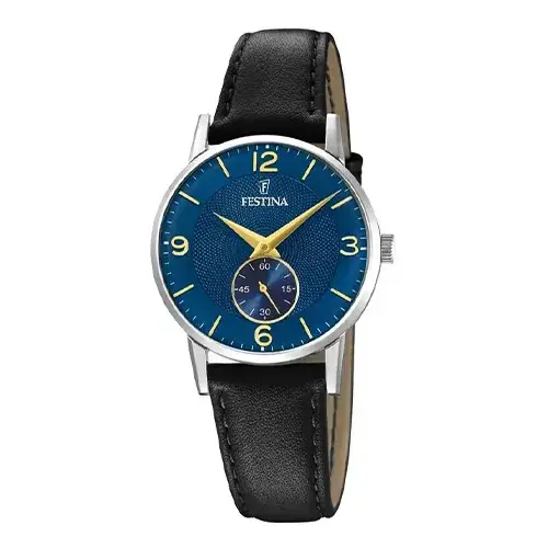 Damski zegarek Festina w stylu retro z małą sekundą