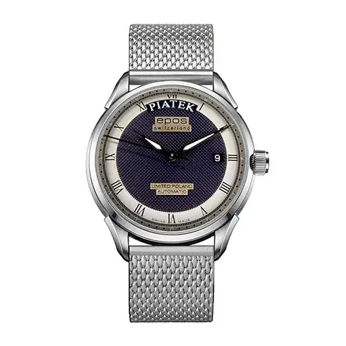 Unikalny upominek dla dziadka patrioty - zegarek Epos z polskim dniem tygodnia