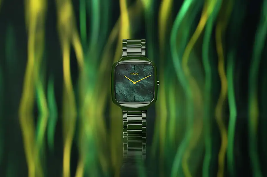 Ceramiczny zegarek w kolorze zielonym Rado Thinline