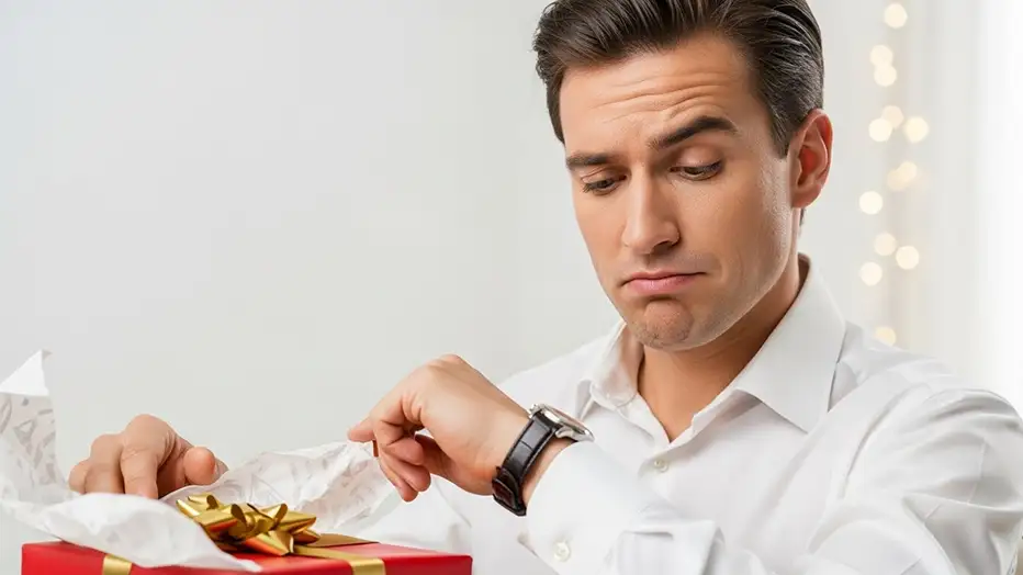 Przykład nietrafionego rozmiaru zegarka jako prezentu