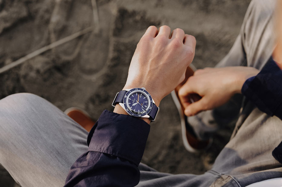 Zegarek nurkowy na pasku z tide ocean material®