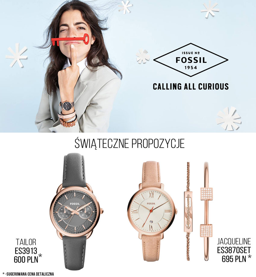 Świąteczne propozycje marki Fossil dla niej