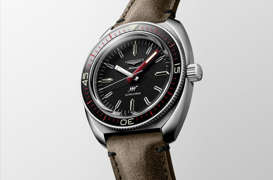 Zegarek Longines Diver na pasku skórzanym