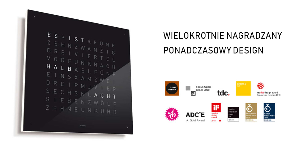 Qlocktwo nagrody za design
