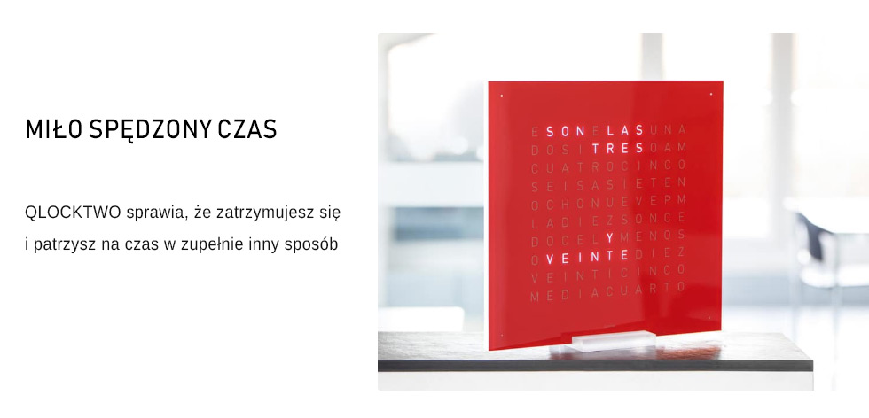 Qlocktwo typograficzny wyświetlacz