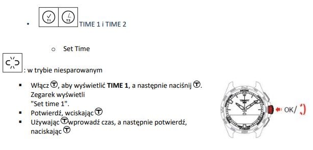 Ustawienie czasu w Tissot T-Touch Connect Solar