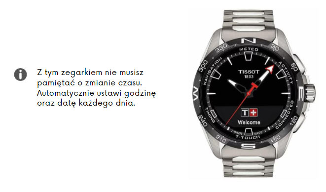 Tissot zmiana czasu