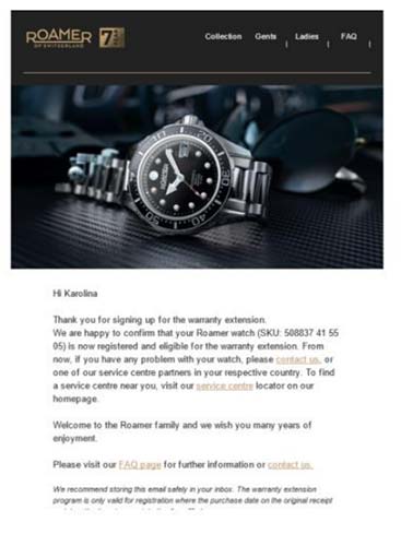 E-mail potwierdzający rejestrację