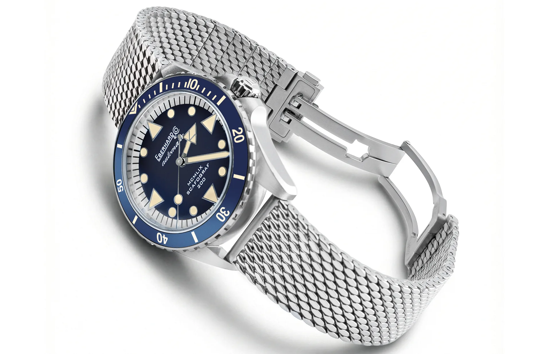 Eberhard Scafograf 200 MCMLIX 41047.04 CAM2C zegarek z bransoletą mesh