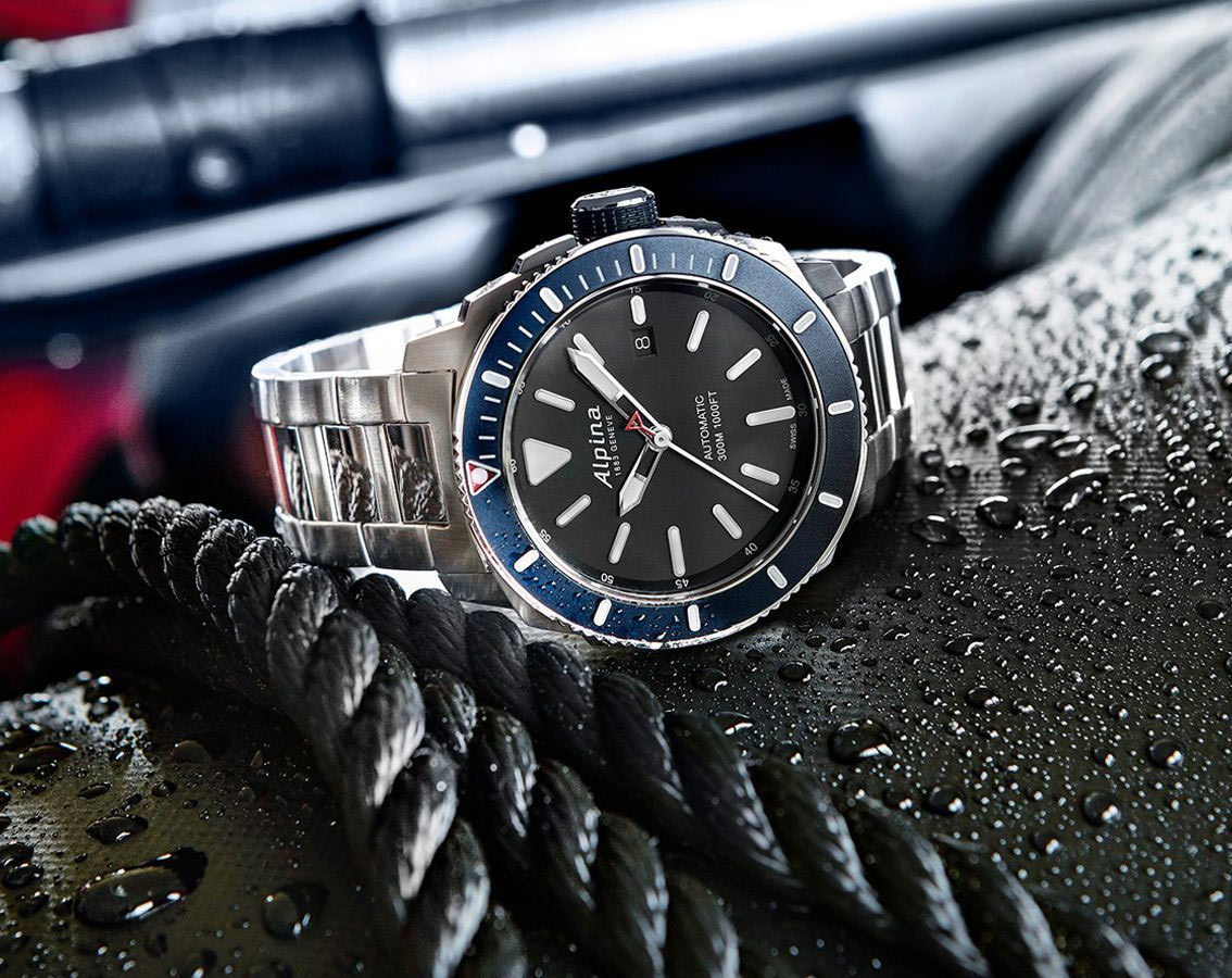 Alpina Seastrong AL-525LBN4V6B Diver 300 I Zegarek męski