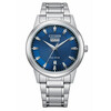 Klasyczny zegarek Citizen AW0100-86LE z niebieską tarczą