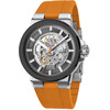 Epos 3442.135.35.14.52 Sportive Skeleton zegarek męski z czarną tarczą i pomarańczowym paskiem gumowym
