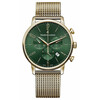 Zegarek Maurice Lacroix Eliros Chronograph z zieloną tarczą, złoconą kopertą i bransoletą